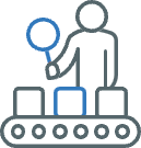 소재 결함 분석 아이콘